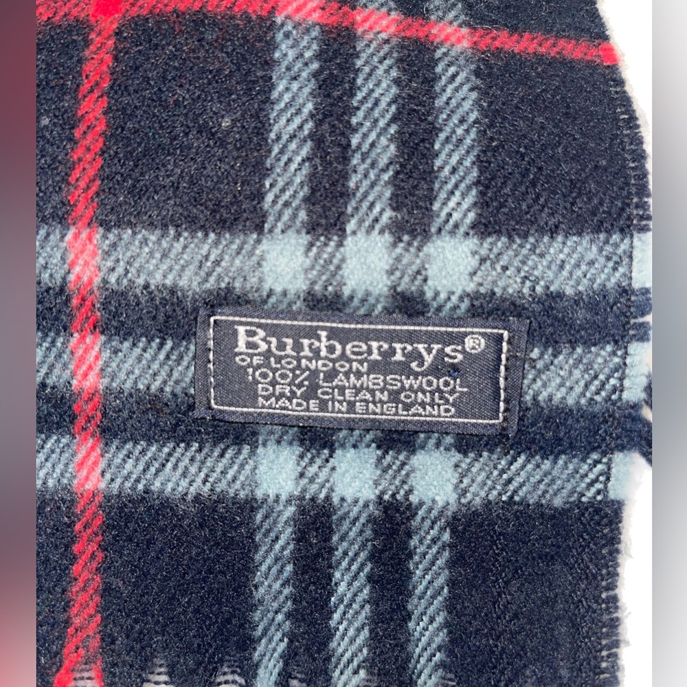 Authentic Nova Check Burberrys Lambs Wool Scarf - Picture 2 of 3